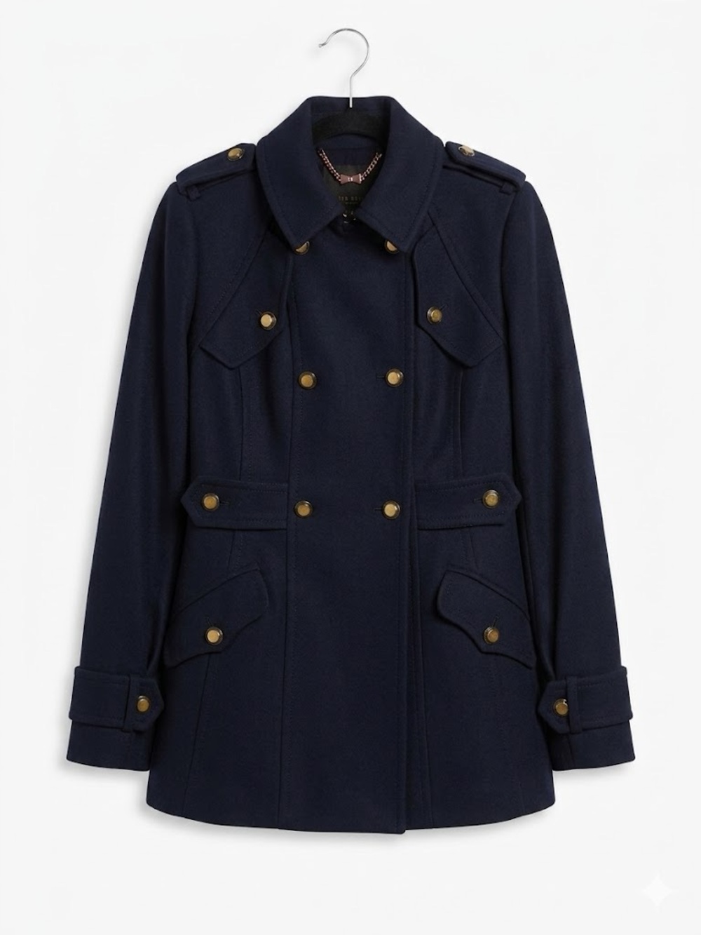 Ted Baker Navy Peacoat size 2 (6-8) Coat Jacket Military